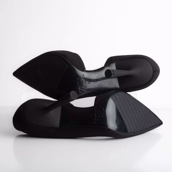 (Z) Zara Women's D'Orsay Black Pumps High Heels Sizes US/EU 8/39 - Picture 6 of 11